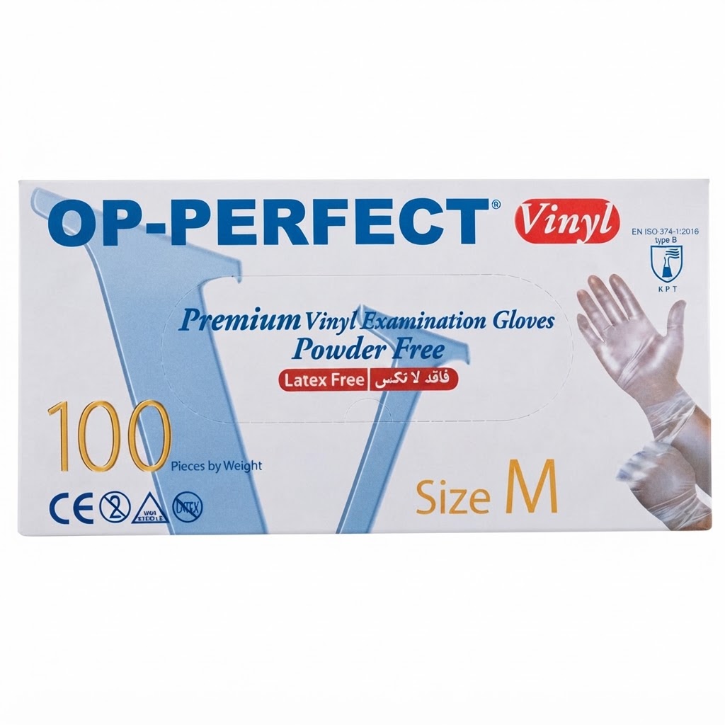دستکش معاینه وینیل OP-PERFECT_نئومکس بدون پودر